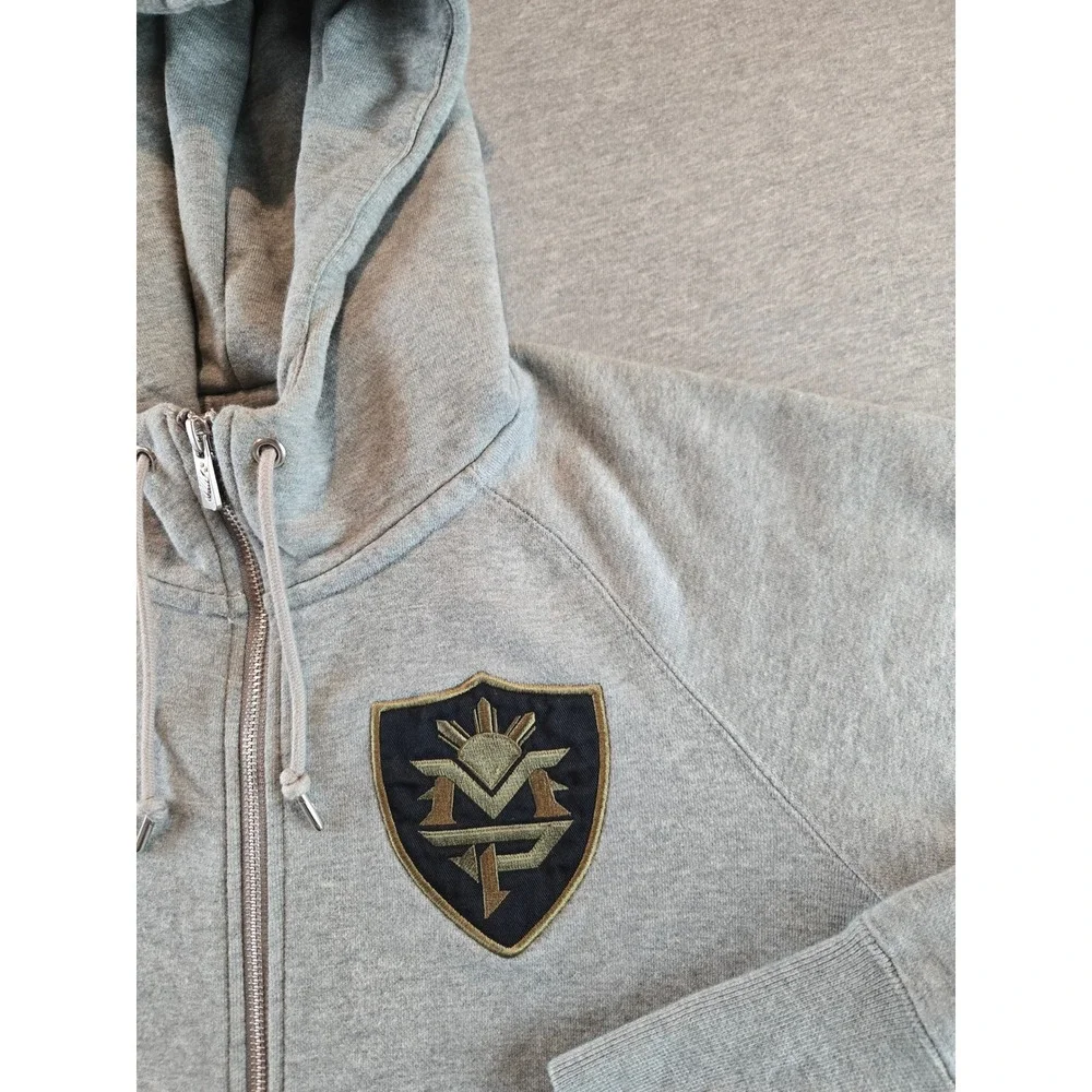 Nike Manny Pacquiao Hoodie Mens Large Gray MP Shield Organic Cotton‎ Full Zip